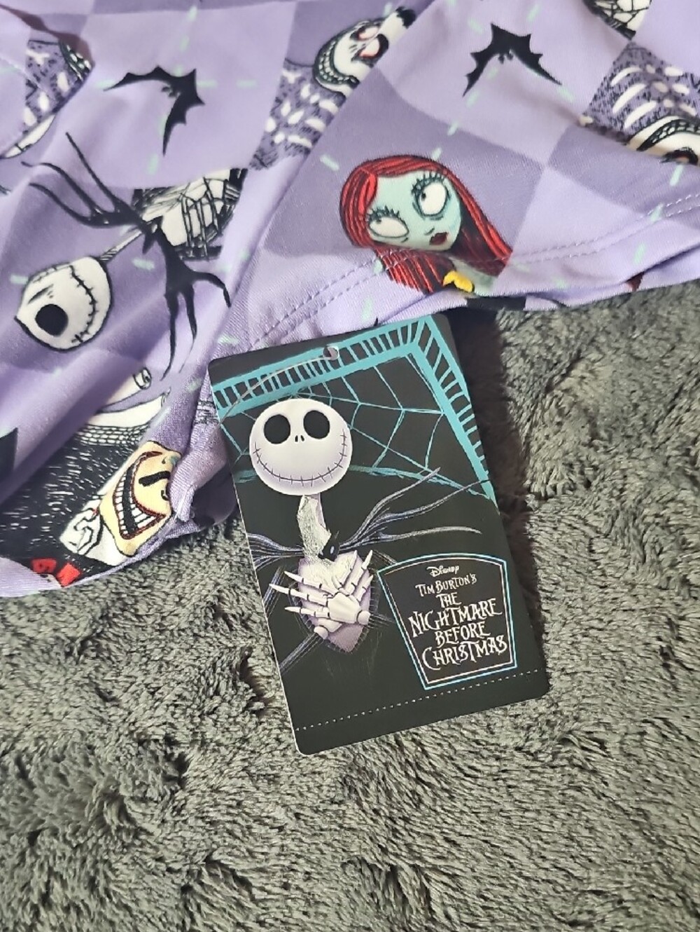Disney Lavender The Nightmare Before Christmas Short Pajama Set Size L - Picture 3 of 9